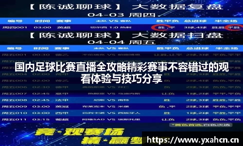 国内足球比赛直播全攻略精彩赛事不容错过的观看体验与技巧分享